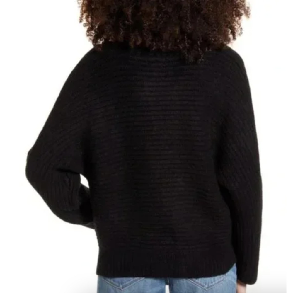 Leith Dolman Turtleneck Sweater In Black Size Small - Picture 2 of 7